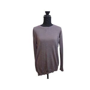 BCBG MAXAZRIA Lilac Women's gray Pullover Sweater crew neck thin Size Small